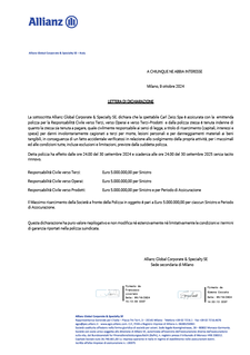 Anteprima immagine di Lettera Allianz