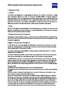 Anteprima immagine di ZEISS Quality Suite Framework Agreement