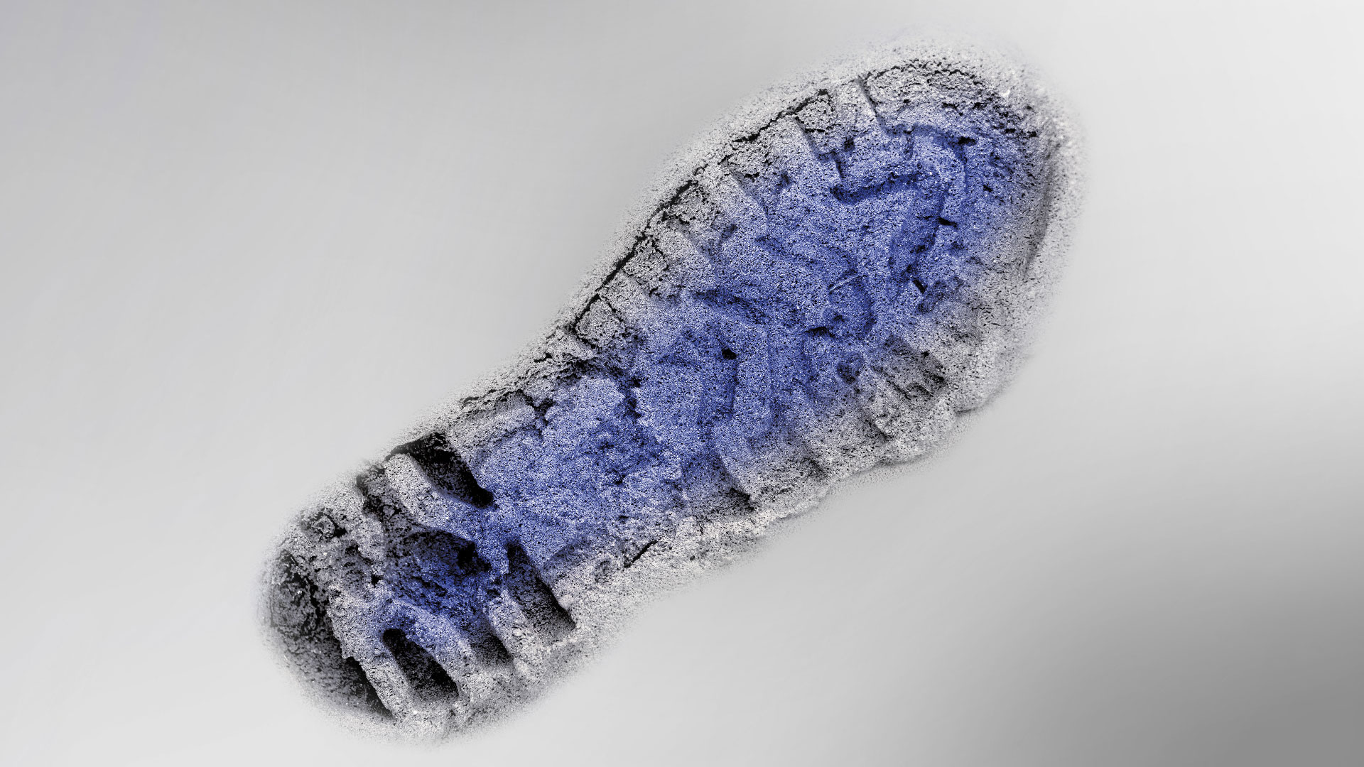 Visualizzazione di strutture in impronte di calzature con sistemi di misurazione ottica