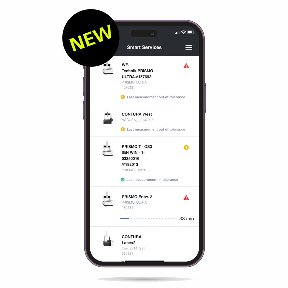 Panoramica mobile di ZEISS Smart Services Dashboard