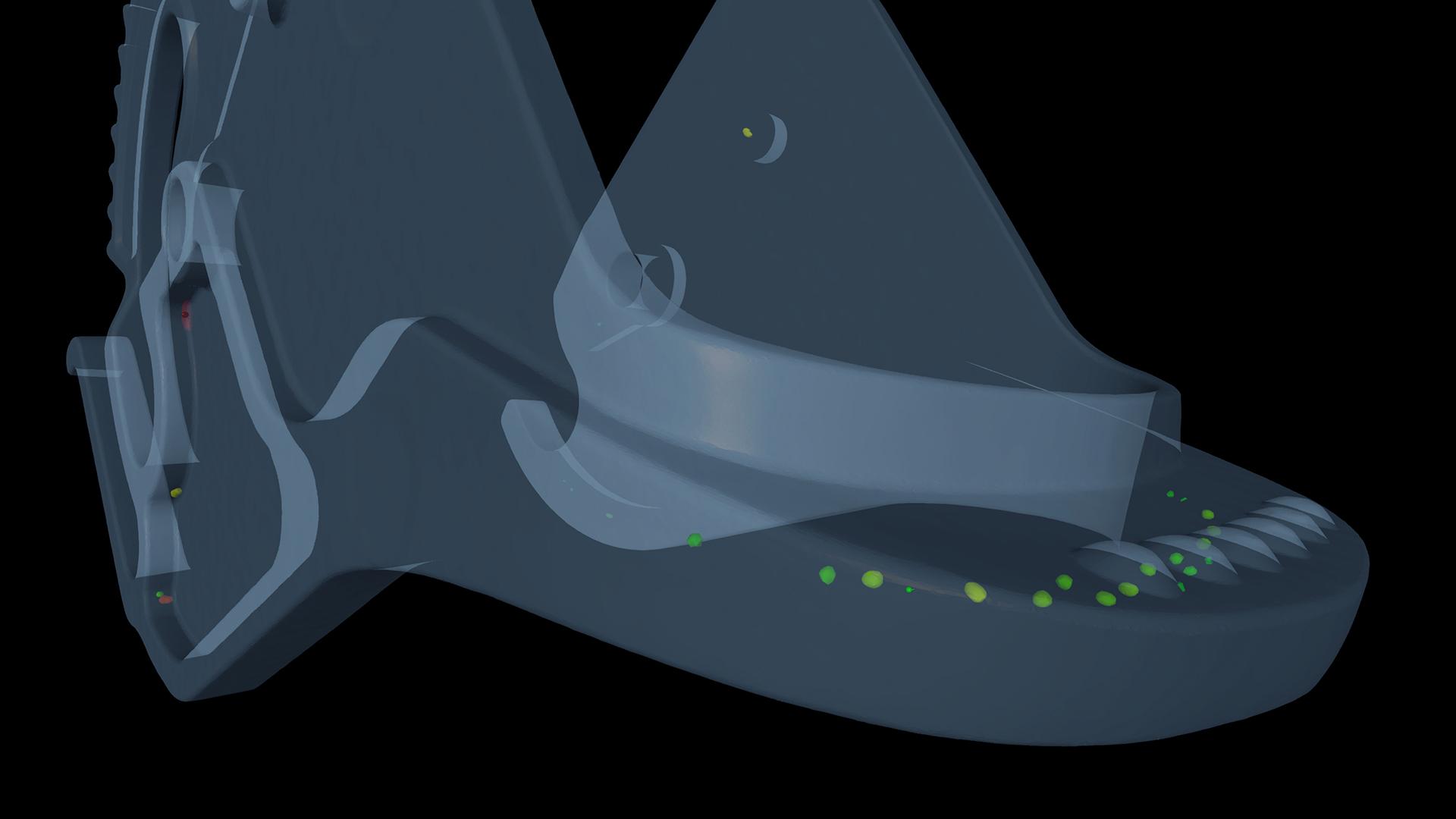 Analisi dei difetti in un componente di un inalatore in plastica con ZEISS INSPECT X-Ray