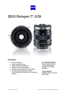 Anteprima immagine di ZEISS Distagon T* 2/28