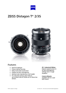 Anteprima immagine di ZEISS Distagon T* 2/35