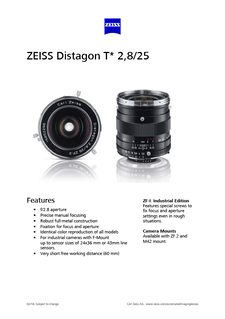 Anteprima immagine di ZEISS Distagon T* 2.8/25