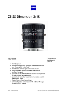 Anteprima immagine di ZEISS Dimension 2/18