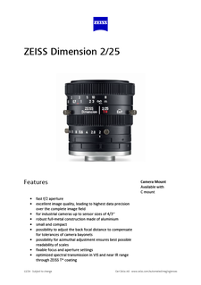 Anteprima immagine di ZEISS Dimension 2/25