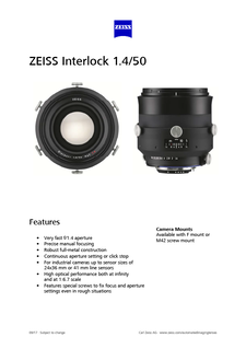 Anteprima immagine di ZEISS Interlock 1.4/50