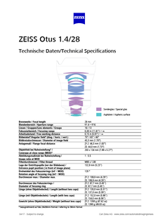 Anteprima immagine di ZEISS Otus 1.4/28