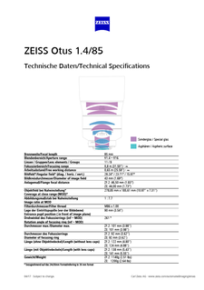 Anteprima immagine di ZEISS Otus 1.4/85
