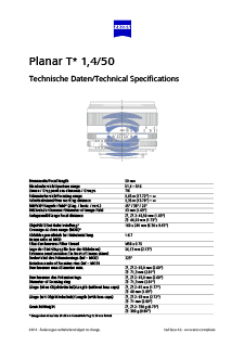 Anteprima immagine di ZEISS Planar T* 1.4/50