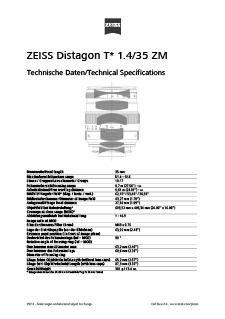 Anteprima immagine di ZEISS Distagon T* 1.4/35 ZM