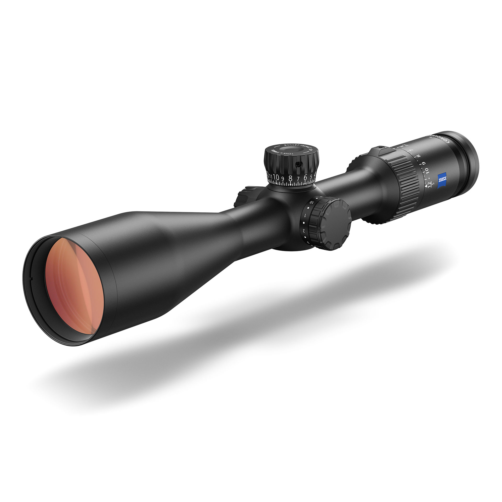 ZEISS Conquest V4 3–12x56 riflescope with large objective lens for excellent light transmission in low-light conditions
