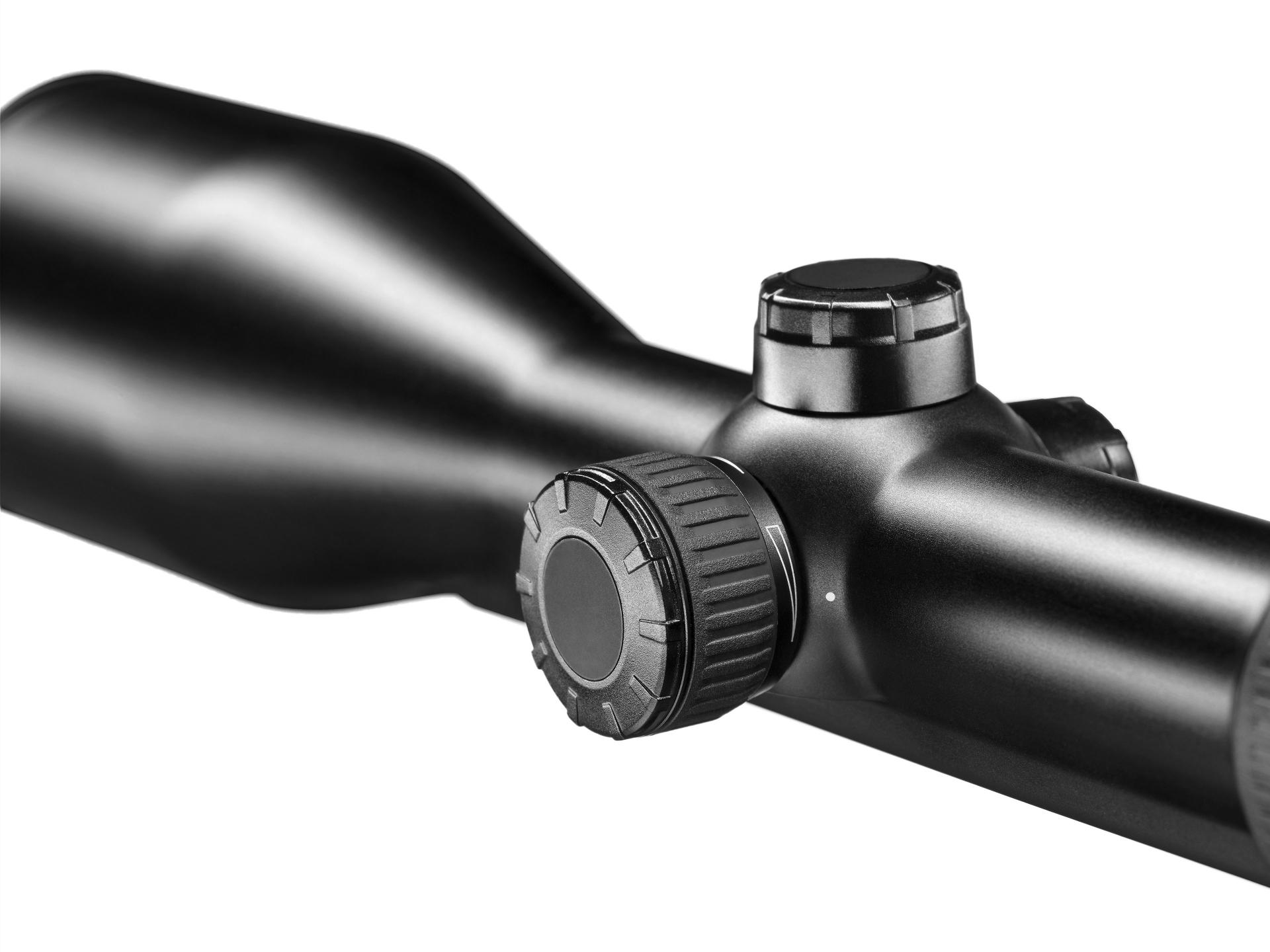 Detail view of ZEISS Victory HT riflescope elevation and windage adjustment turret for precise shooting accuracy