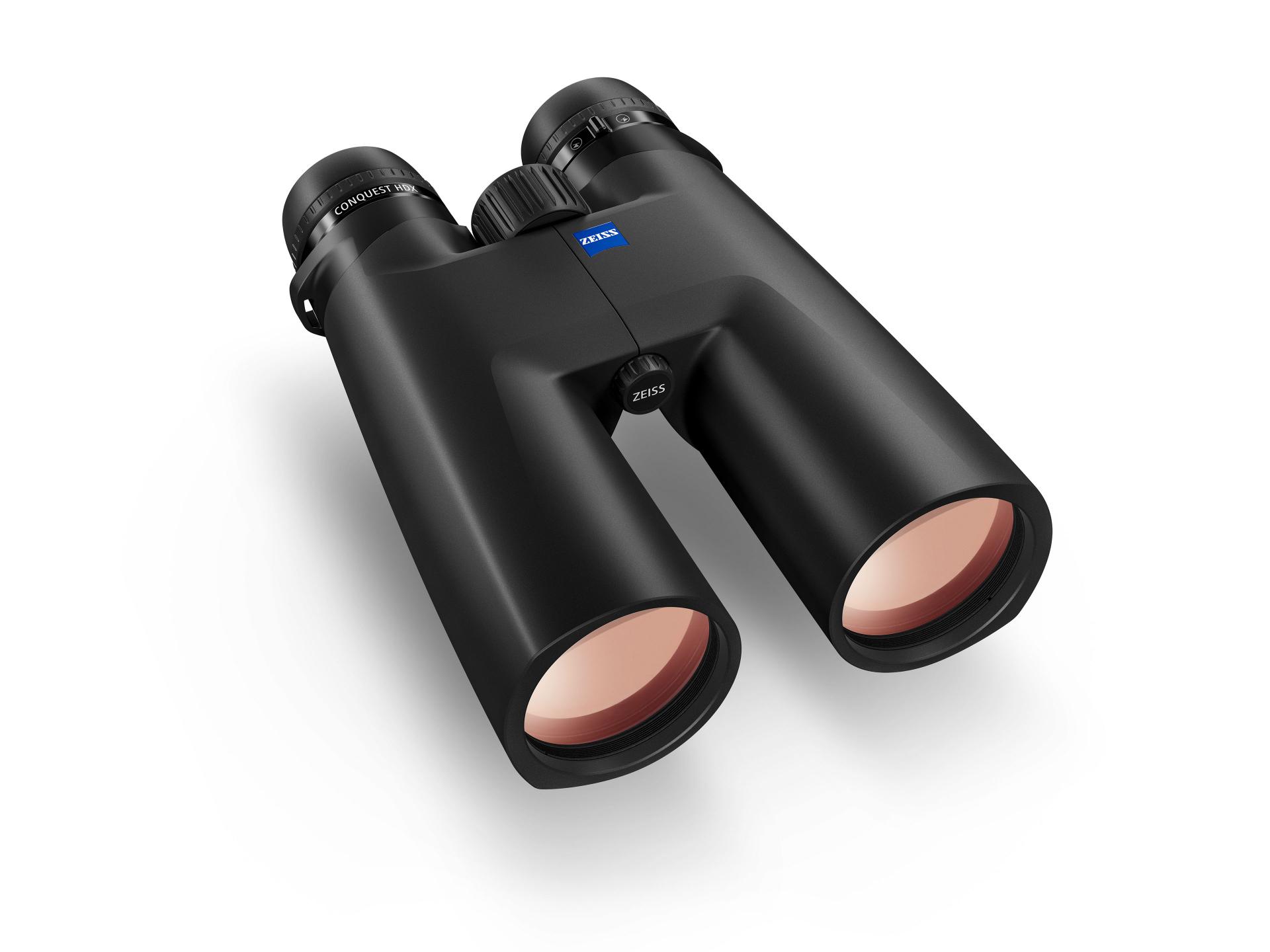 Black ZEISS binoculars with large objective lenses and a central focus wheel, displayed against a white background.