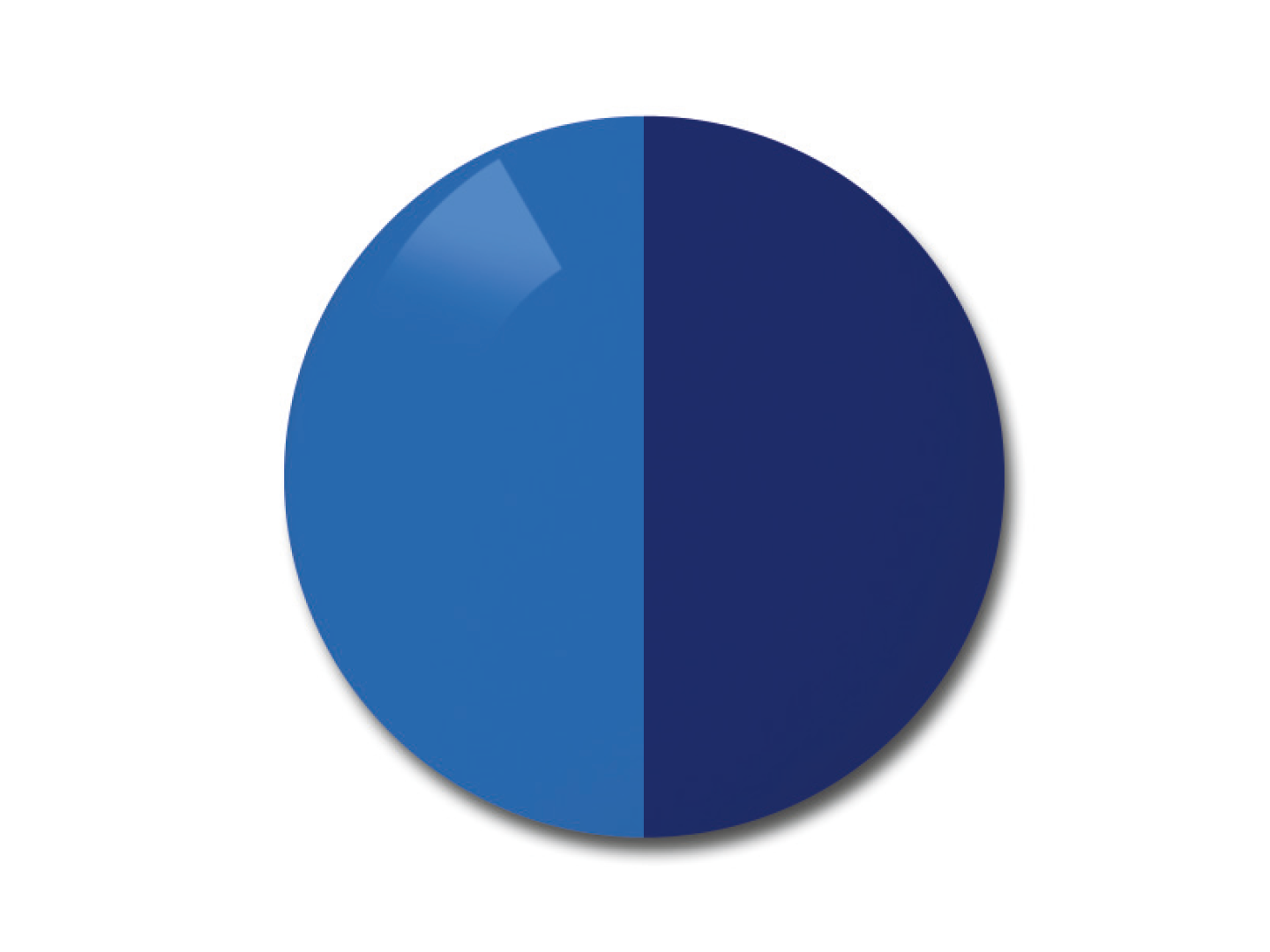 Illustrazione delle lenti polarizzate ZEISS AdaptiveSun nella variante di colore blu in tinta unita 