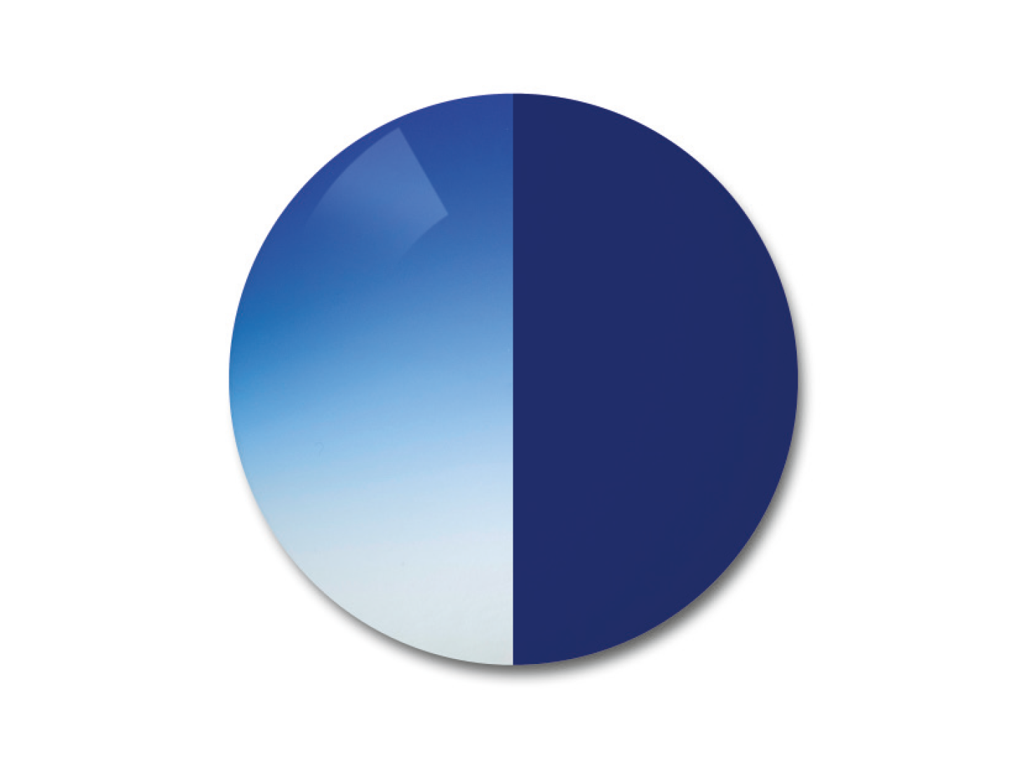 Illustrazione delle lenti polarizzate ZEISS AdaptiveSun nell'opzione di colore blu sfumato 